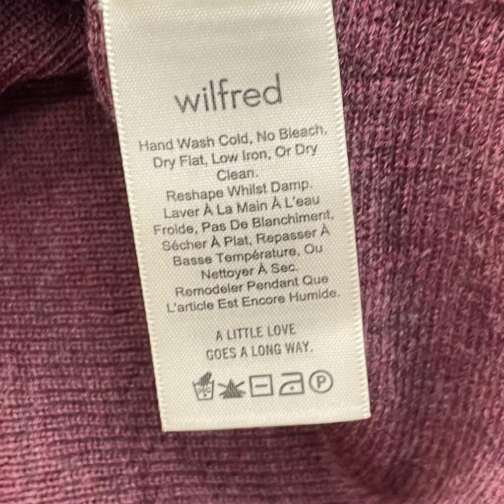 Wilfred Aritzia Sweater Womens XS Merino Wool Cropped Tie Cuff Bell Sleeve - Picture 5 of 9